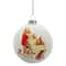 Norman Rockwell 'Santa and His Helpers' Glass Disc Christmas Ornament - 3"